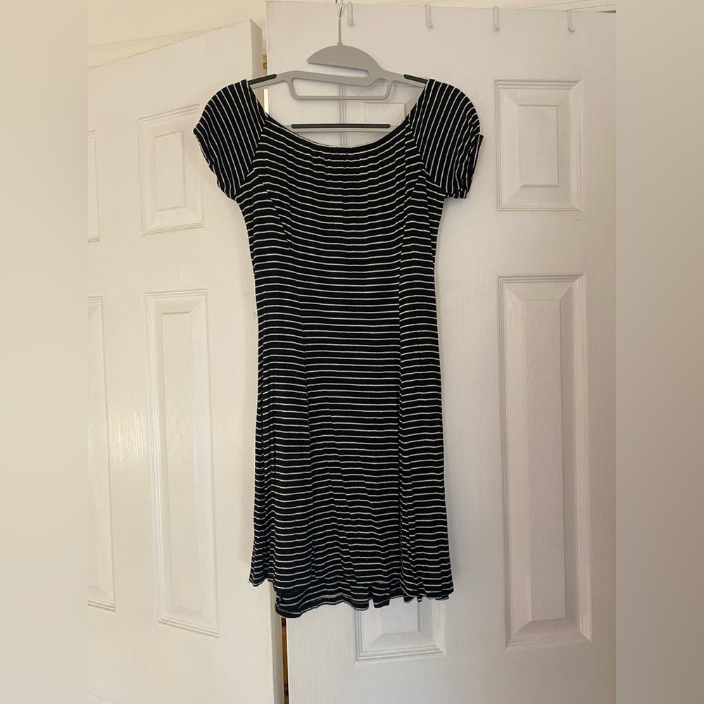 LA Hearts Striped Fit and Flare Dress